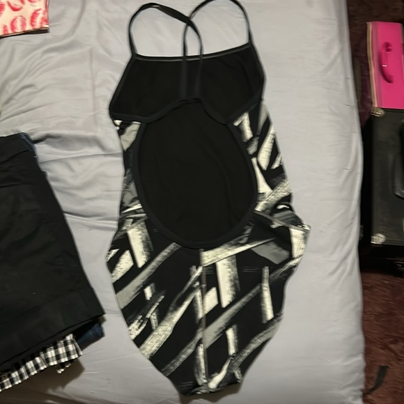 Adidas Code of Tribe Print Open Back Swimsuit - Picture 6 of 9